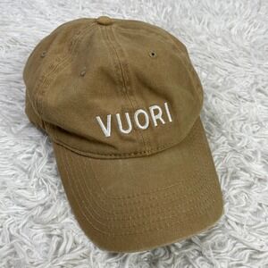 Vuori Hat‎ Unisex One Size Camel Brown Baseball Cap Adjustable Strap Spellout